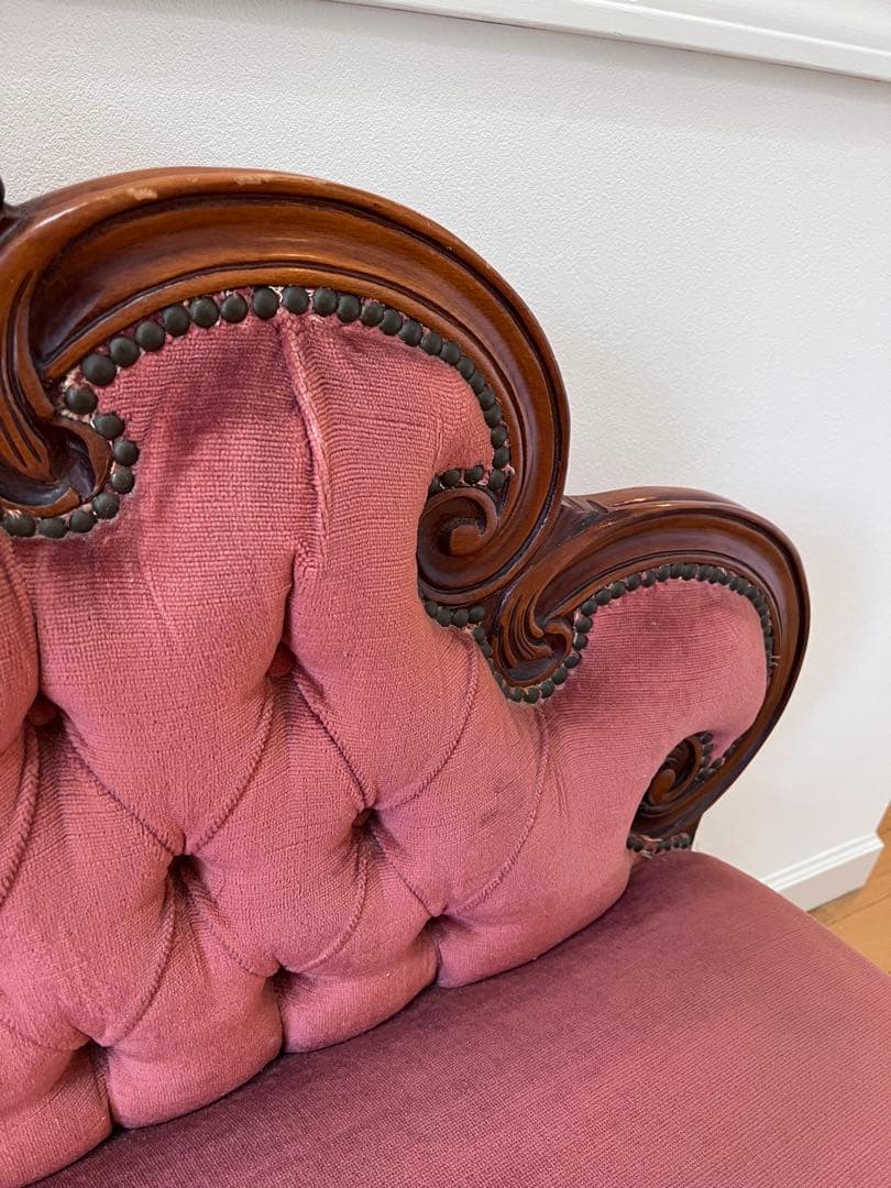 アンティーク　長椅子 猫脚家具