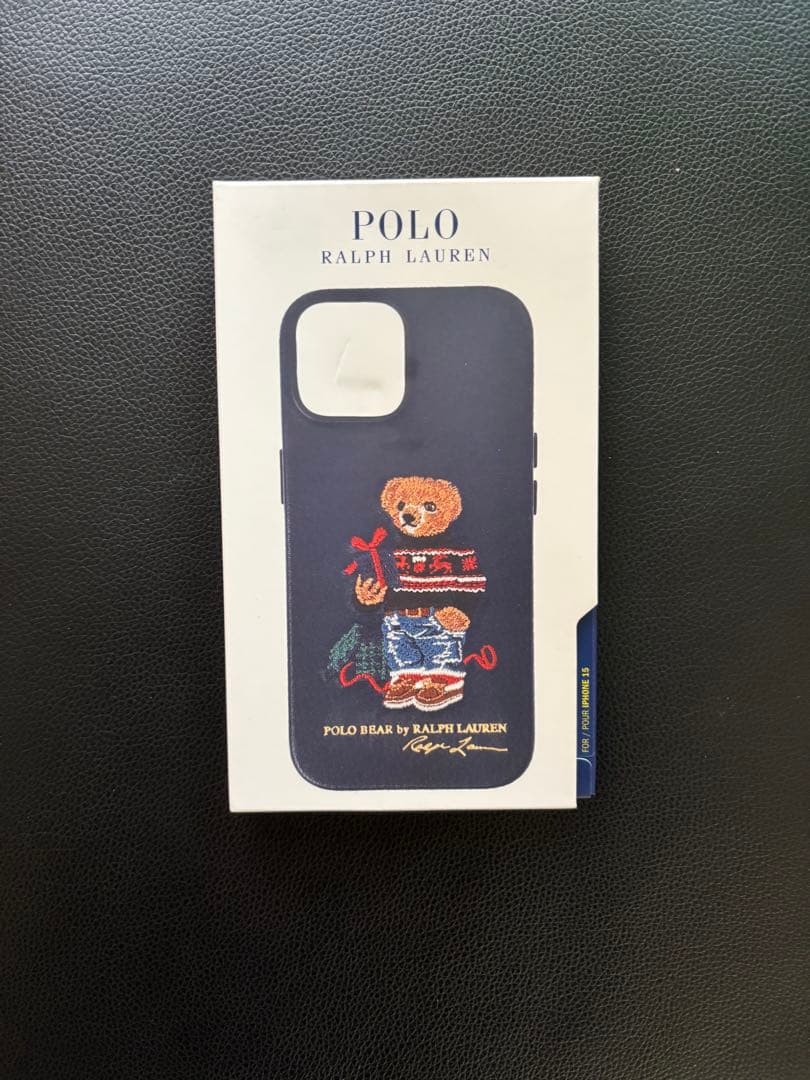 【新品未使用】ラルフローレン　スマホケース　iPho牛革 iPhone15