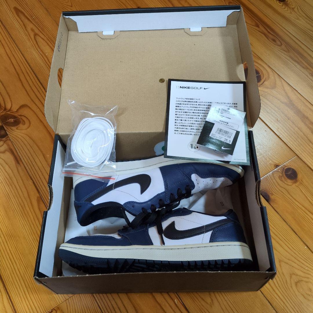 レアカラーJordan1Low Golf シューズ ネイビー/ホワイト26.5