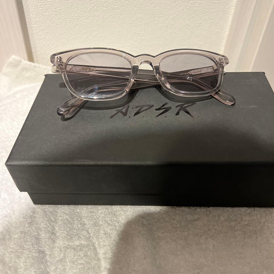 A.D.S.R. ADSR サングラス クリアフレーム グレーレンズ