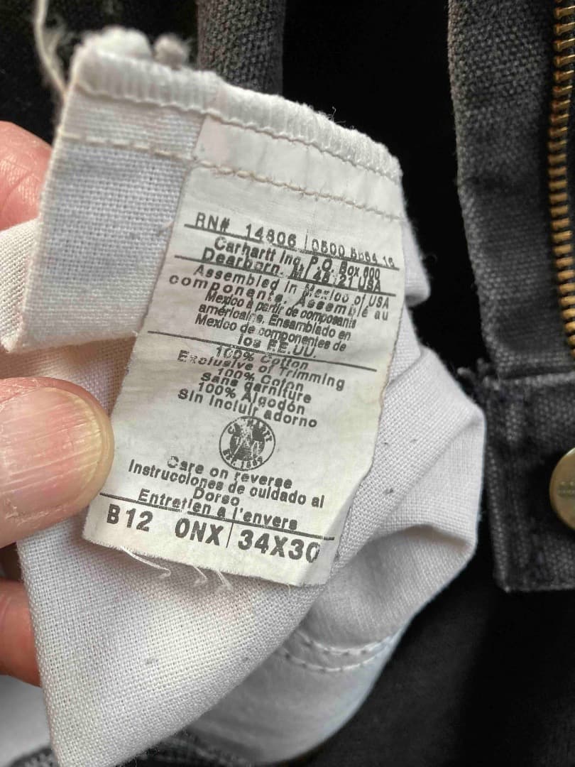 パンツ Carhartt B12 BLACK 34x30 Made in Mexico