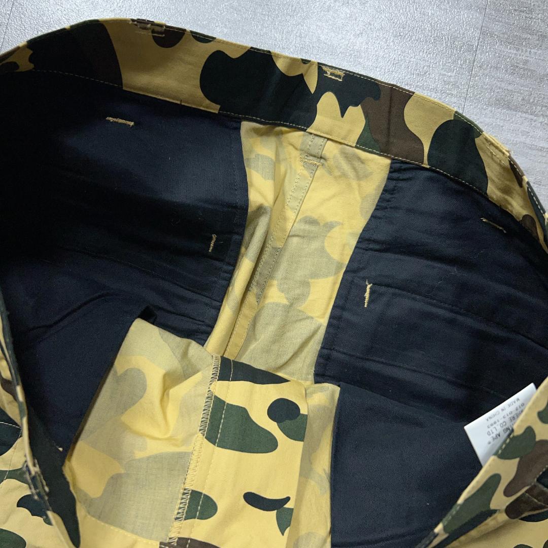 美品 A BATHING APE エイプ 1st カモ カーゴパンツ XL ミリ