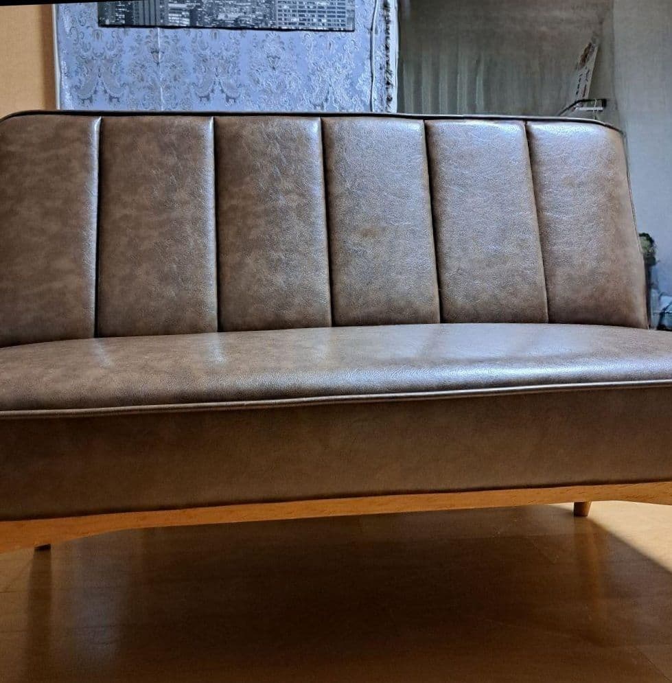 ヒビ様 unico ワイス　2人掛け ベンチ ソファー ブラウン