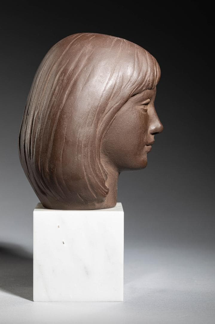 舟越保武 少女像 ブロンズ K嬢 彫刻 オブジェ 美術品 現代アート 彫塑