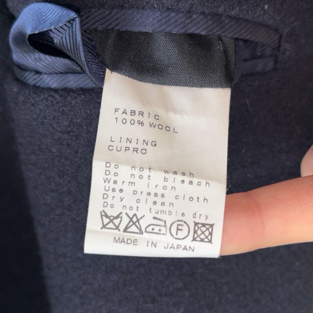 リングジャケ　ポロコート　濃紺 フラノ　カセンティーノ風
