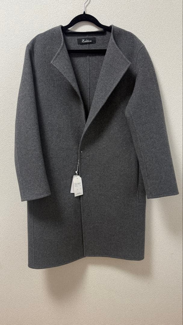 最終価格　新品未使用　Edition ウールメルトンコート　グレー　フリーサイズ