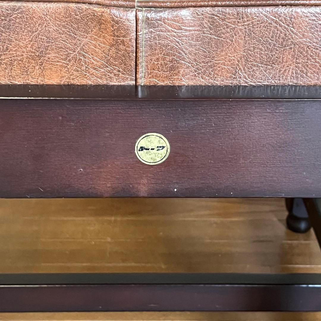 【アンティーク】③ トーア 木製 ダイニングチェア レザー張り 椅子 古民家