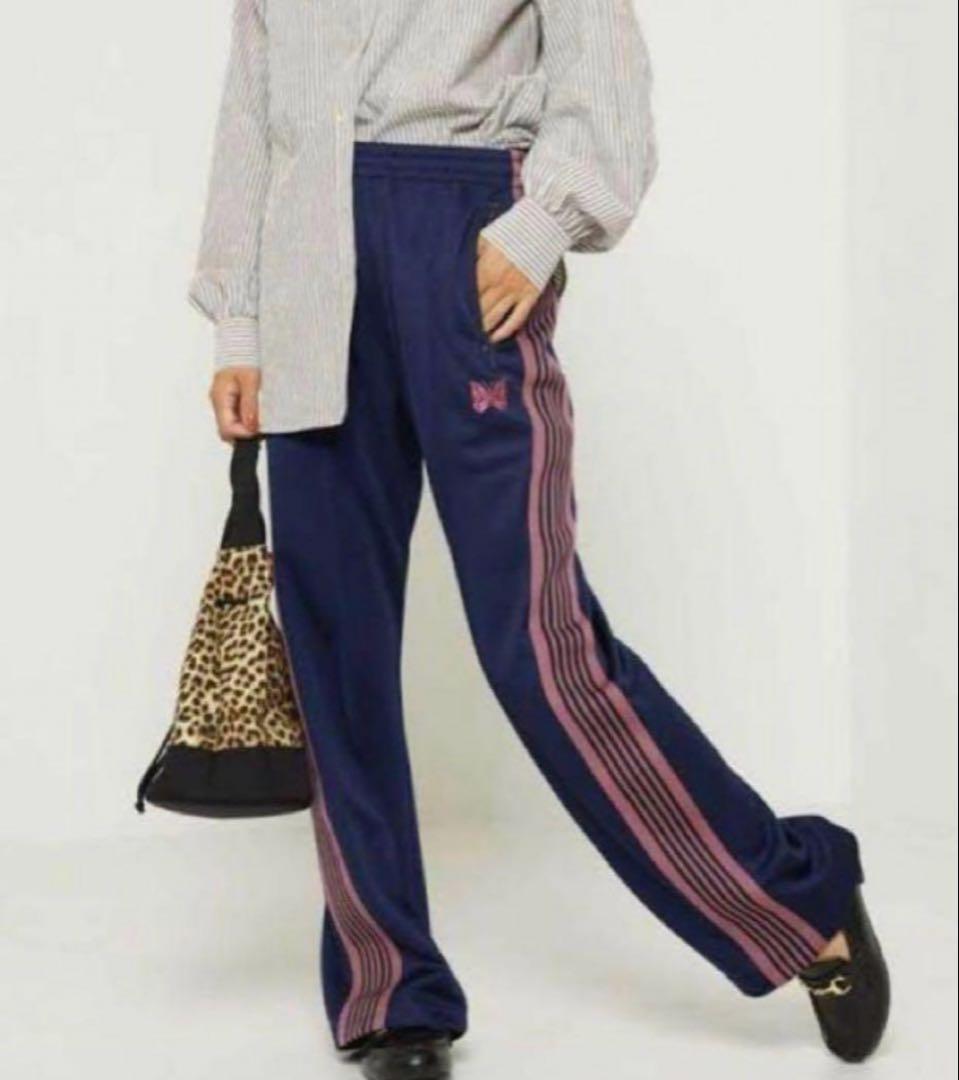 ニードルス　トラックパンツ　フレア　XS ネイビーピンク　レトロ　古着