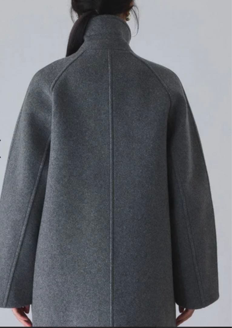 れ*す様 アダムエロぺ　ウールボンディングミドルコート　グレー　新品