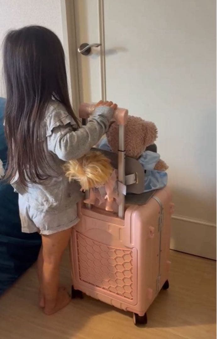 新品未使用 多機能子供乗れるスーツケース　40リットル　白