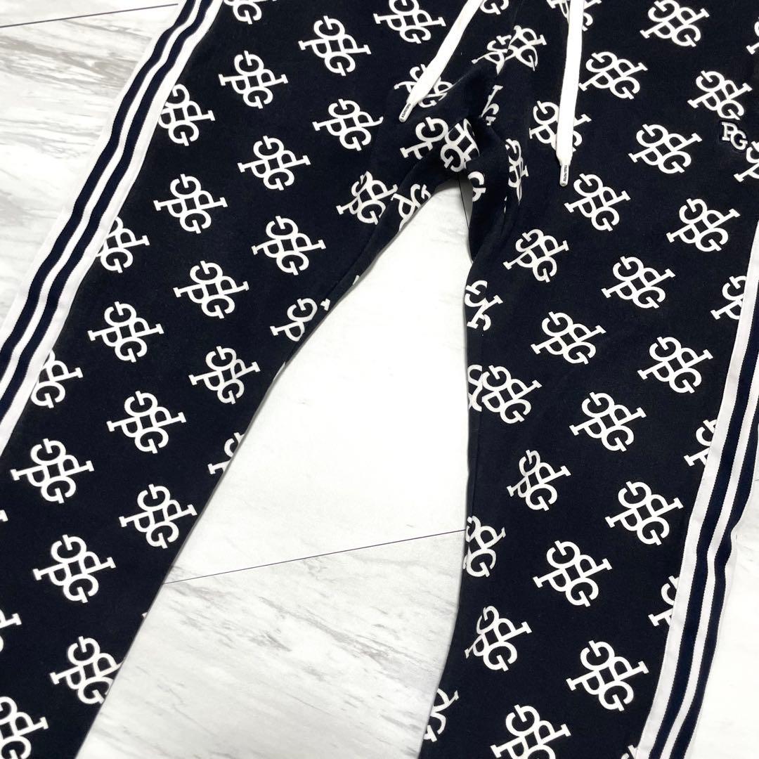 希少⭐️パーリーゲイツ セットアップ パーカー ジョガーパンツ 総柄 白×紺 L