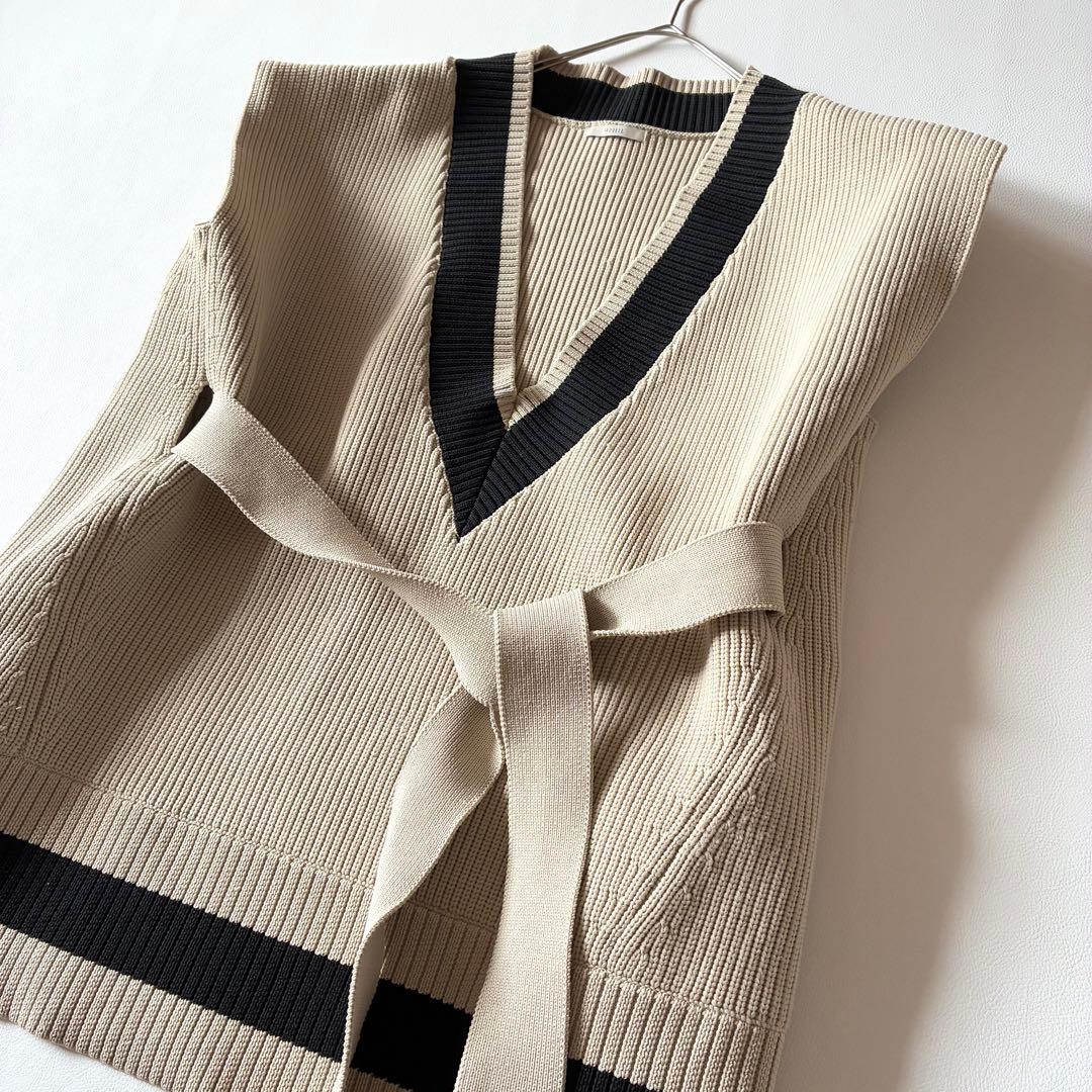 LE PHIL　ルフィル　2024年　スポンディッシュラインニット　ジレ　ベスト