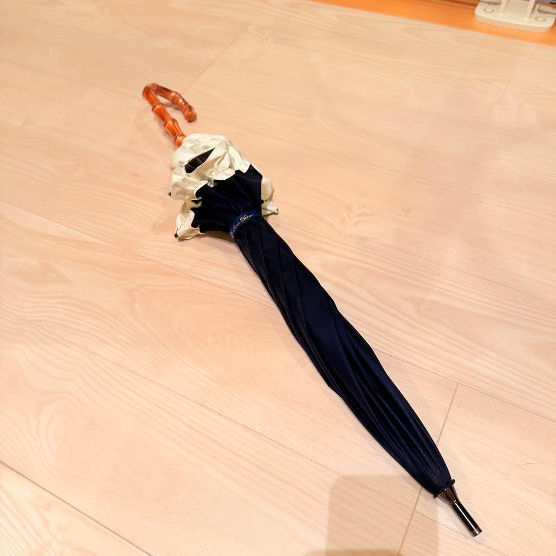 新品未使用 芦屋ロサブラン 日傘 フリル ミドル 55cm 完全遮光