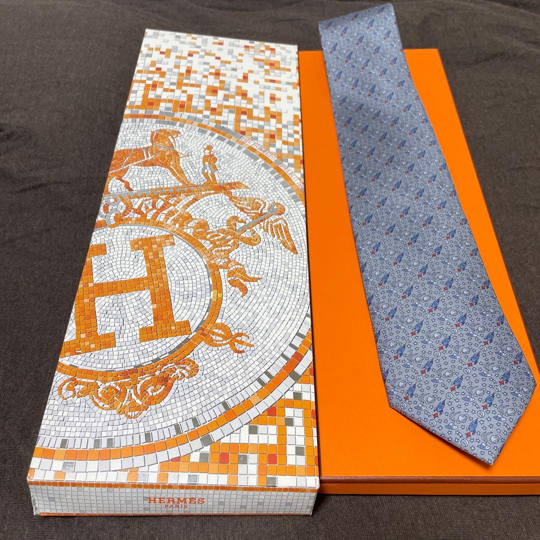 【新古品】HERMES ネクタイ 箱付き
