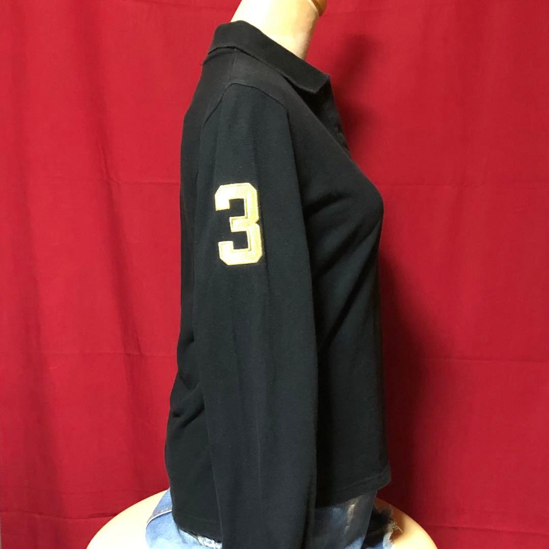 ポロ・ラルフ・ローレン ビックポニー 黒 長袖ポロシャツ y2k ピチt