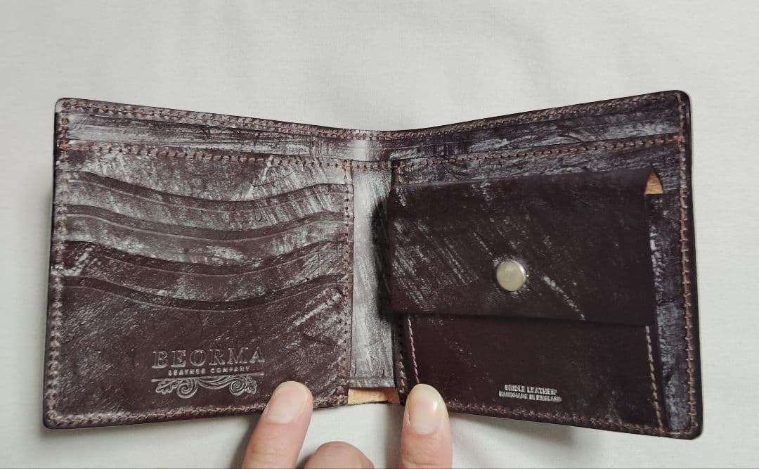 新品 英国製 BEORMA ベオーマ 二つ折り財布 ブライドルレザー