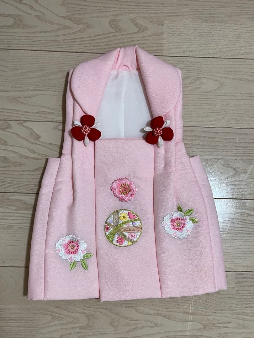 七五三用 花柄 ピンク 着物
