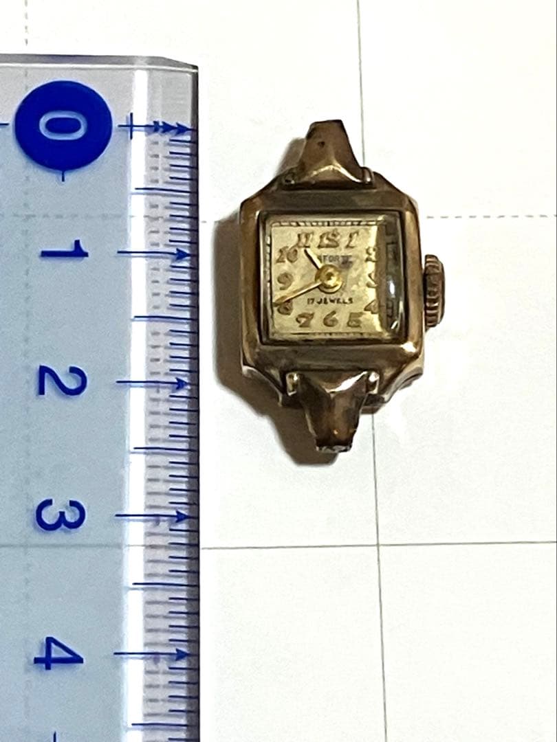 14K 金無垢　腕時計　laforte 17jewels