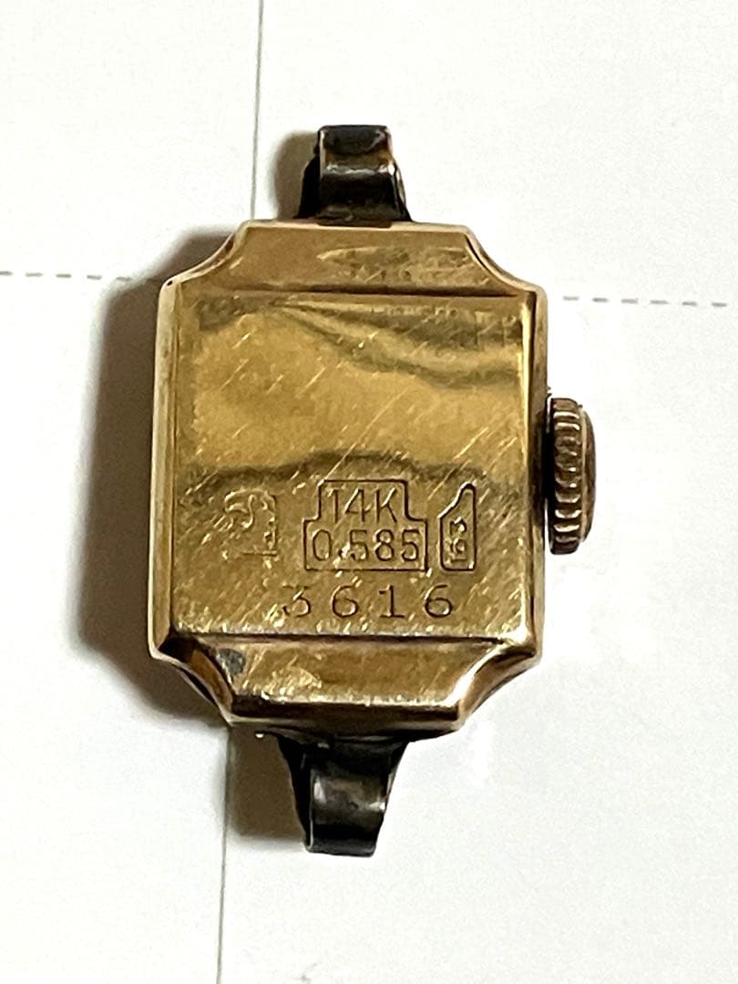 14K 金無垢　腕時計　laforte 17jewels