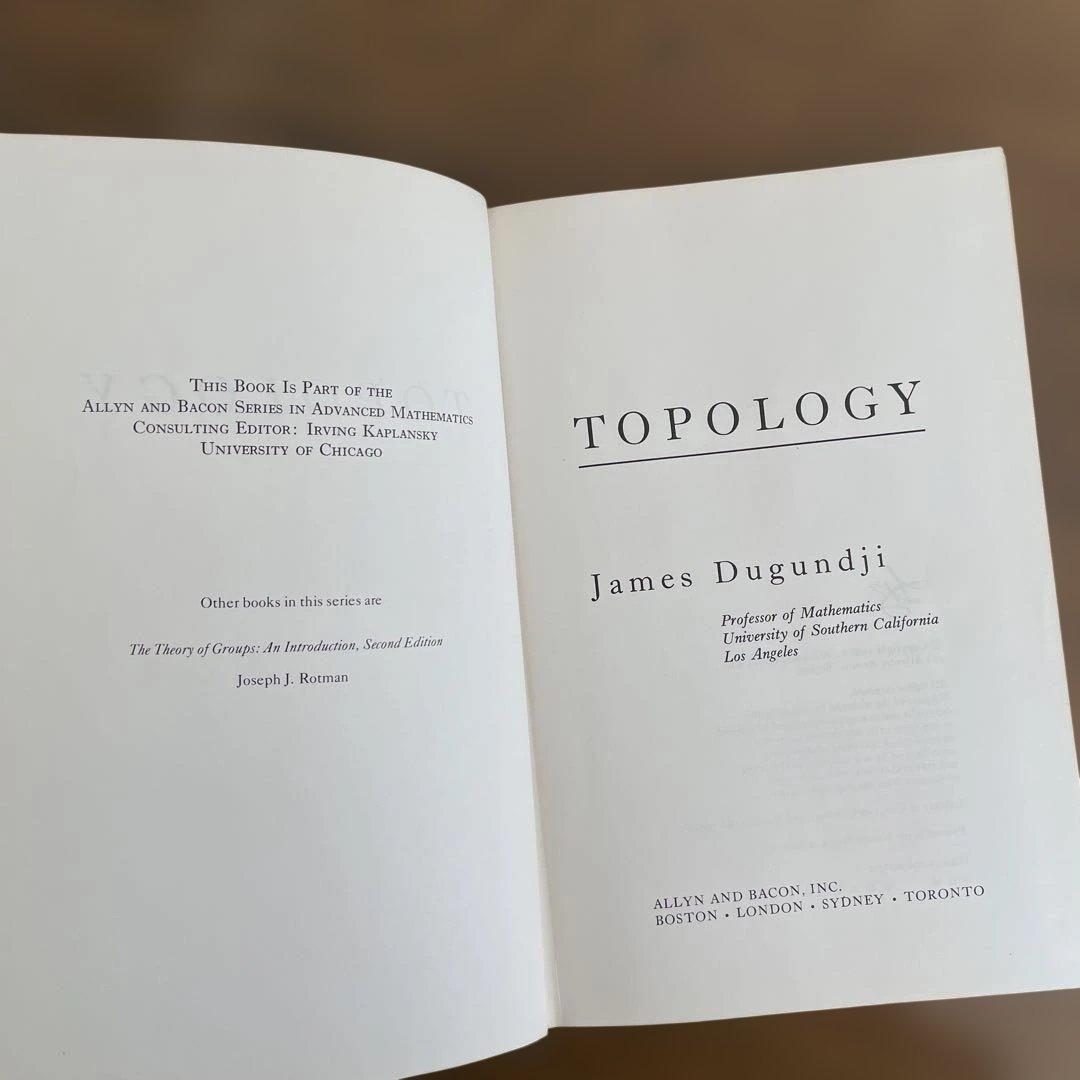Topology　James Dugundji　ハードカバー