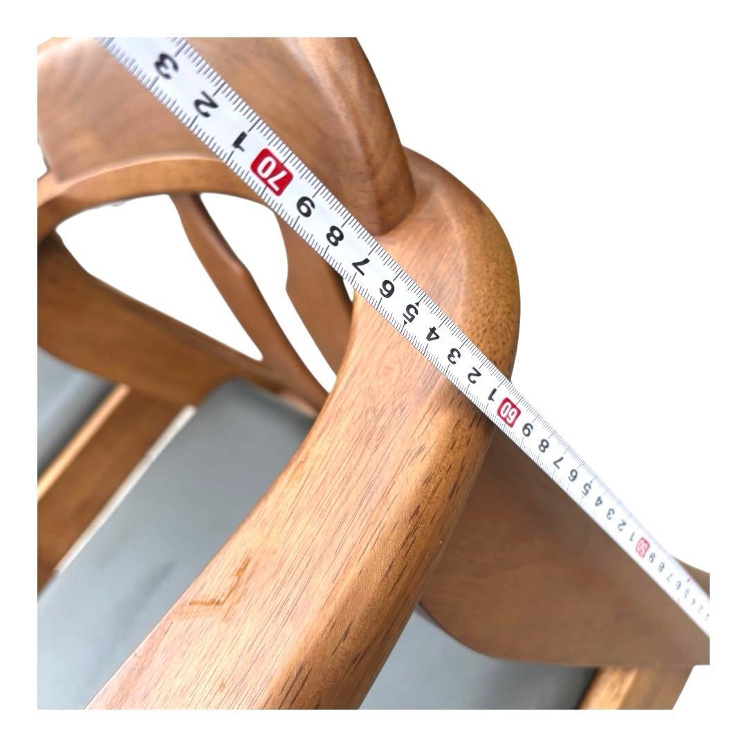 家具　ブラウン 木製アームチェア 2脚セット　レトロ　昭和