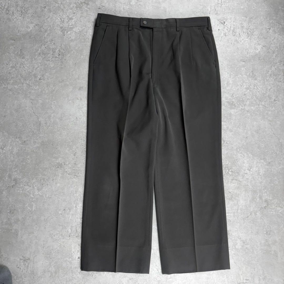 バレンシアガ　BALENCIAGA ワイドトラウザー 刺繍ロゴ　ロゴボタン　91