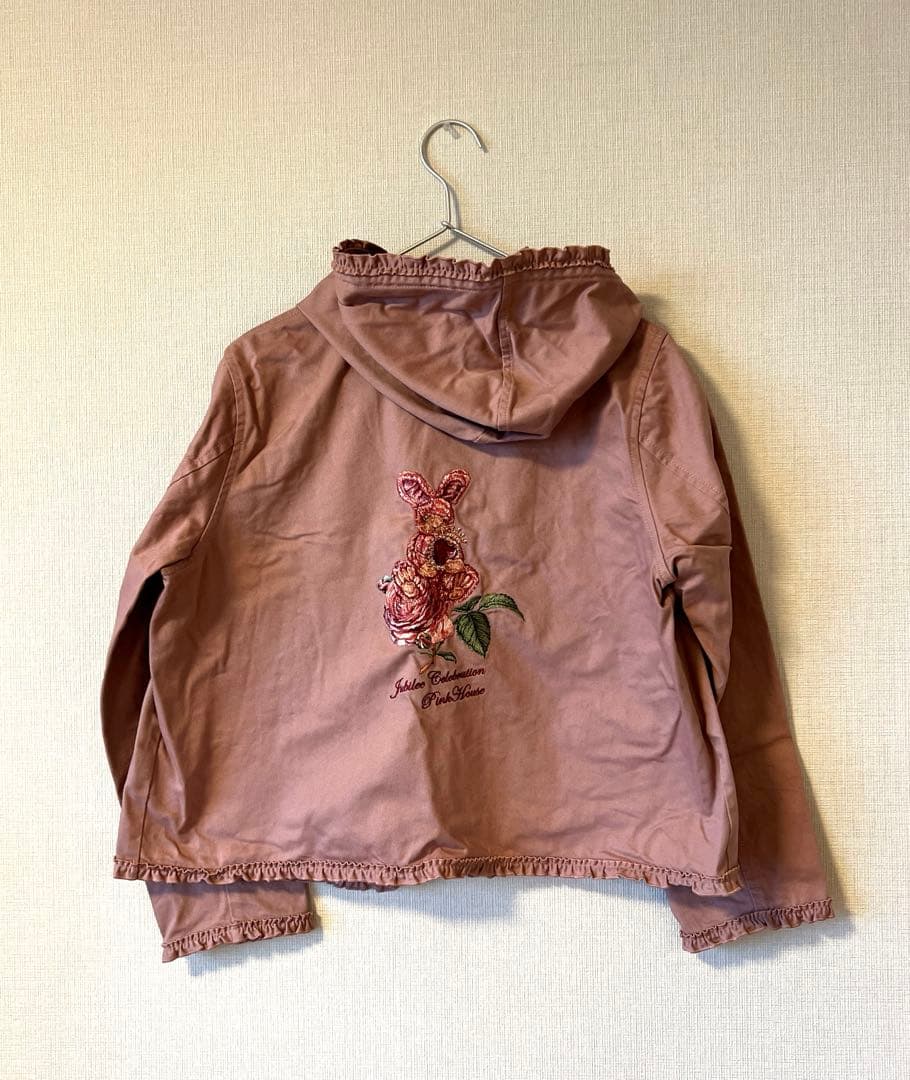 【美品】ピンクハウス　ジュビリーラビット刺繍　フードジャケット