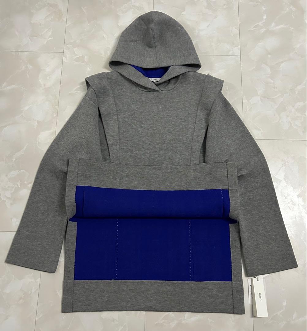 アンスリード 新品 未使用 グレー ニット フーディ パーカー