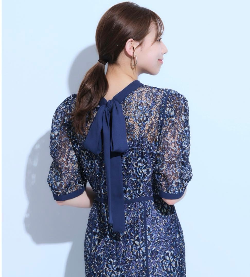 Mystrada シャンブレーレースマーメイドドレス