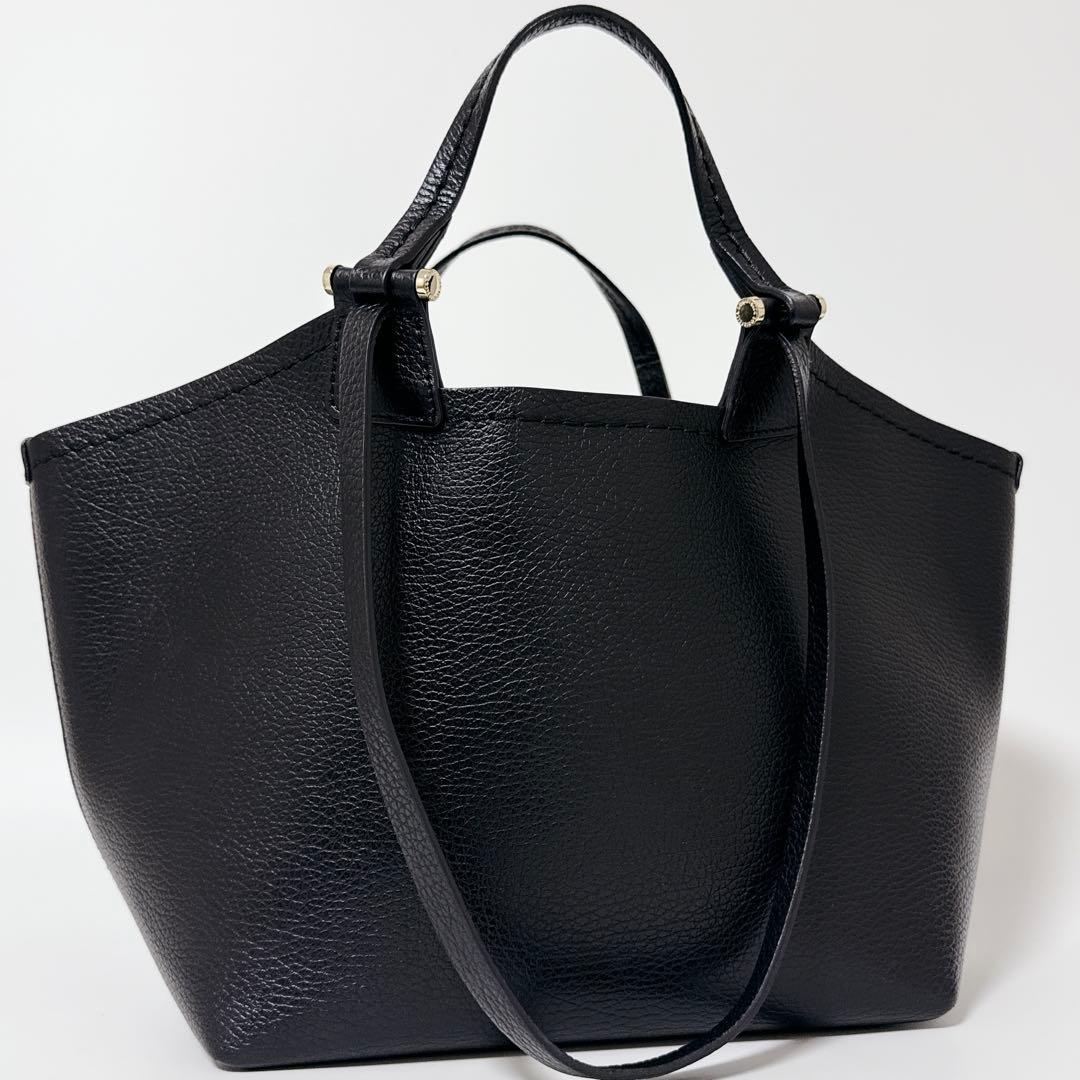 【希少商品】ロリステッラ　リバーシブルトート　アンジェリーナ　ブラック　レザー