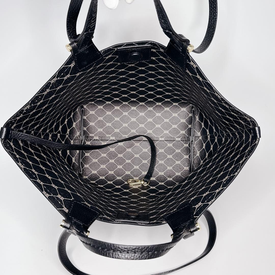 【希少商品】ロリステッラ　リバーシブルトート　アンジェリーナ　ブラック　レザー