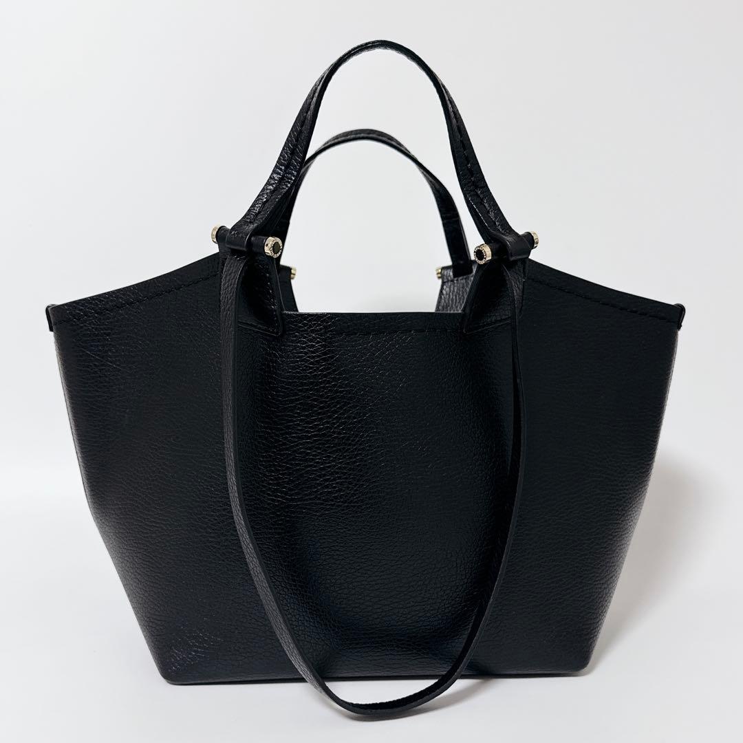 【希少商品】ロリステッラ　リバーシブルトート　アンジェリーナ　ブラック　レザー