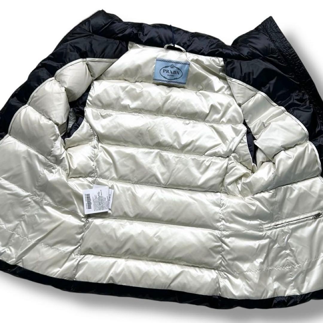 【美品】PRADA ロゴ プレート ダウン ベスト アウター 290546 42