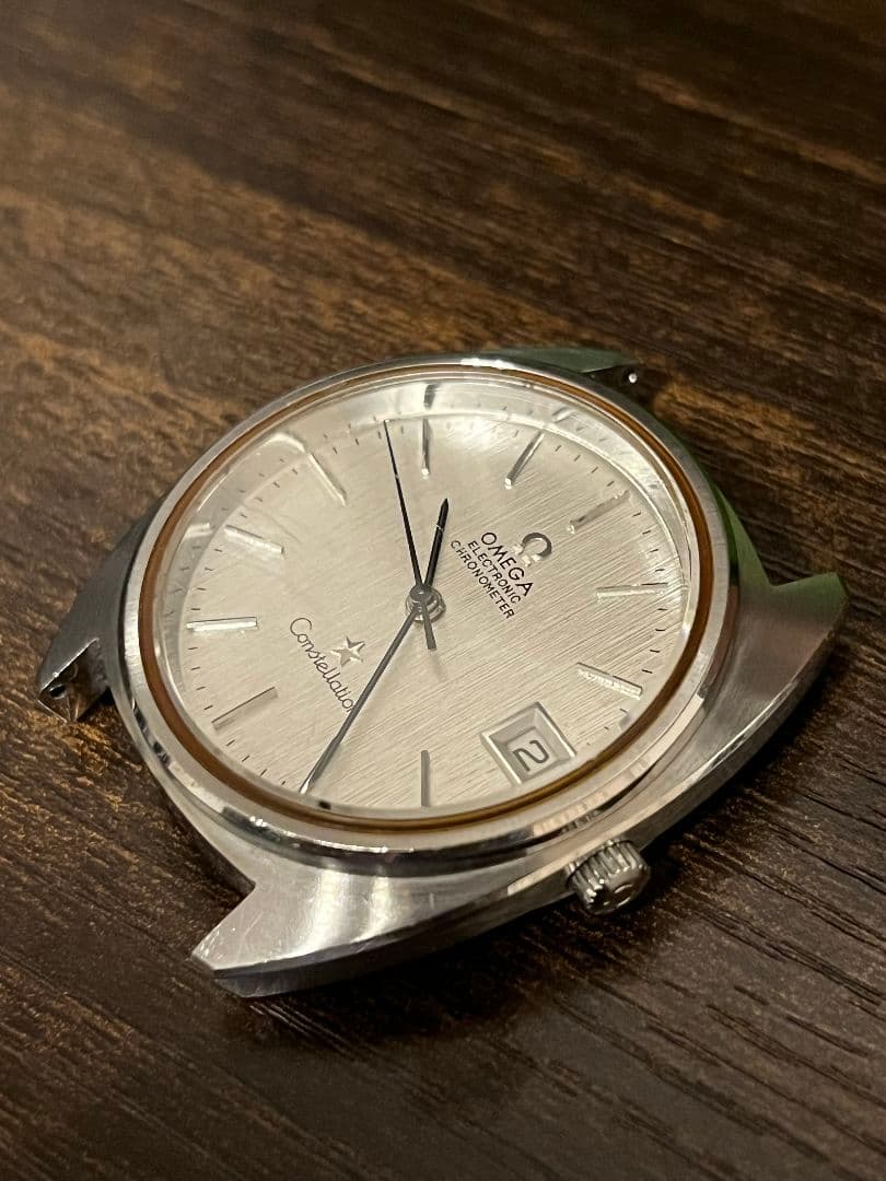 【珍品】OMEGA 音叉　絹目文字盤　エレクトロニック　コンステレーション