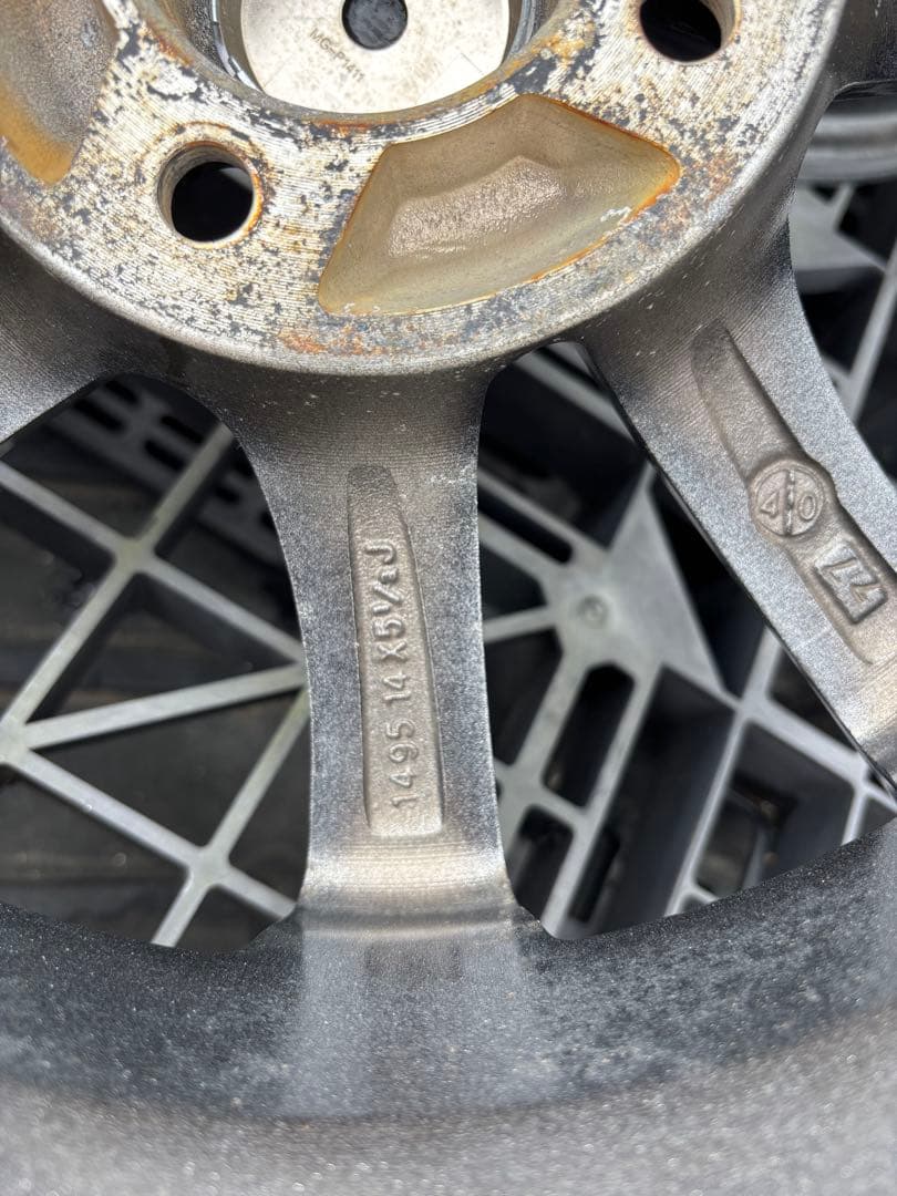 悪羅です/☆ZACK 14インチ ダークグレー ホイール 8スポーク