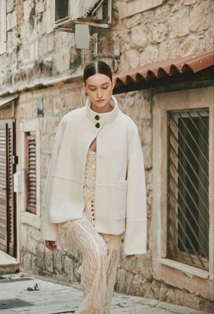 ジャケット・アウター Eaphi STAND COLLAR COAT