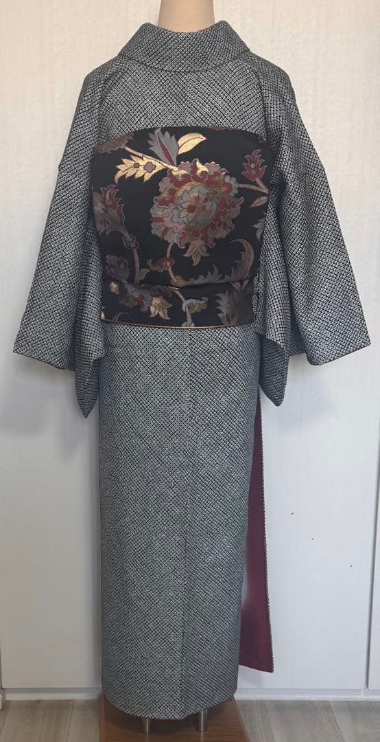 未使用品　豪華　本総絞り小紋着物