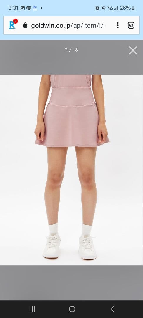 ellesse　エレッセ　スコート　ピンク　Ｍ　(定価　17800円)