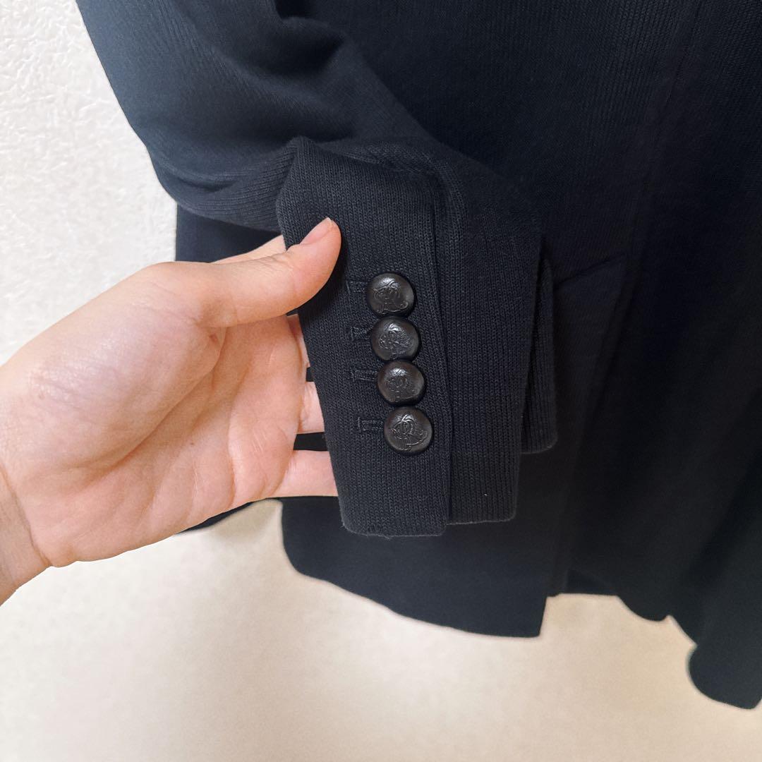 【美品】ポロラルフローレン ラムレザー テーラージャケット ロゴウッドボタン