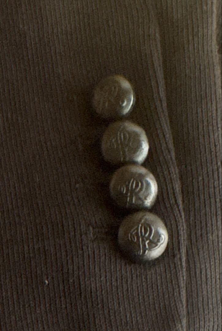 【美品】ポロラルフローレン ラムレザー テーラージャケット ロゴウッドボタン