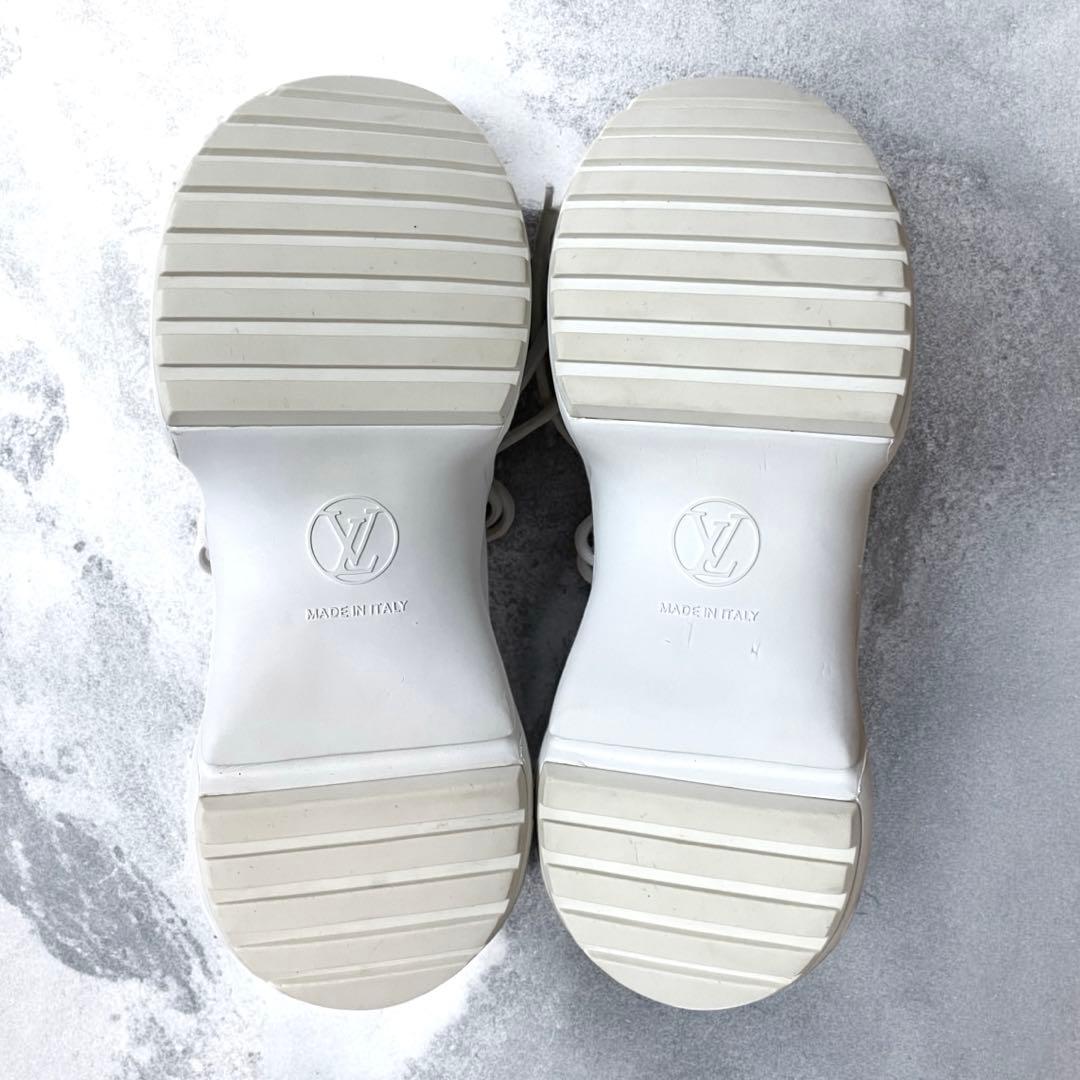 【極美品】ルイ ヴィトン スニーカーダッド レディース シルバー 34 21.5