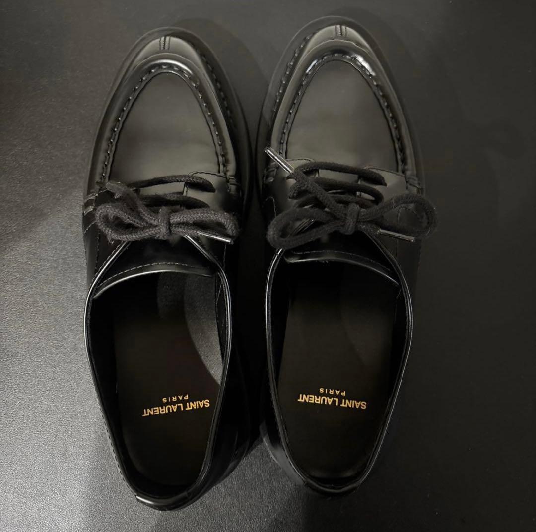 saint laurent paris ブラックレザー　ローファー　サイズ40