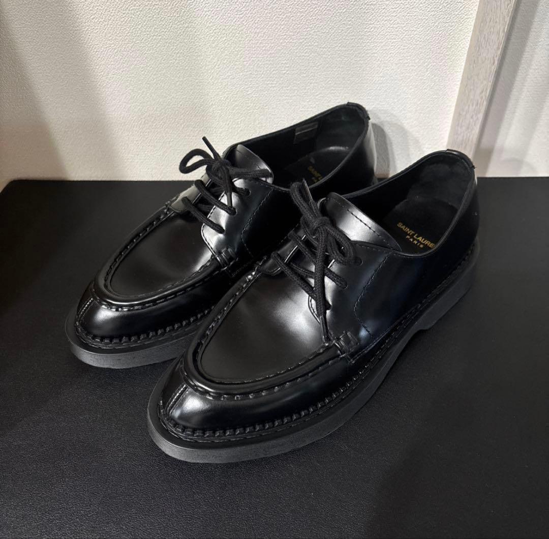 saint laurent paris ブラックレザー　ローファー　サイズ40