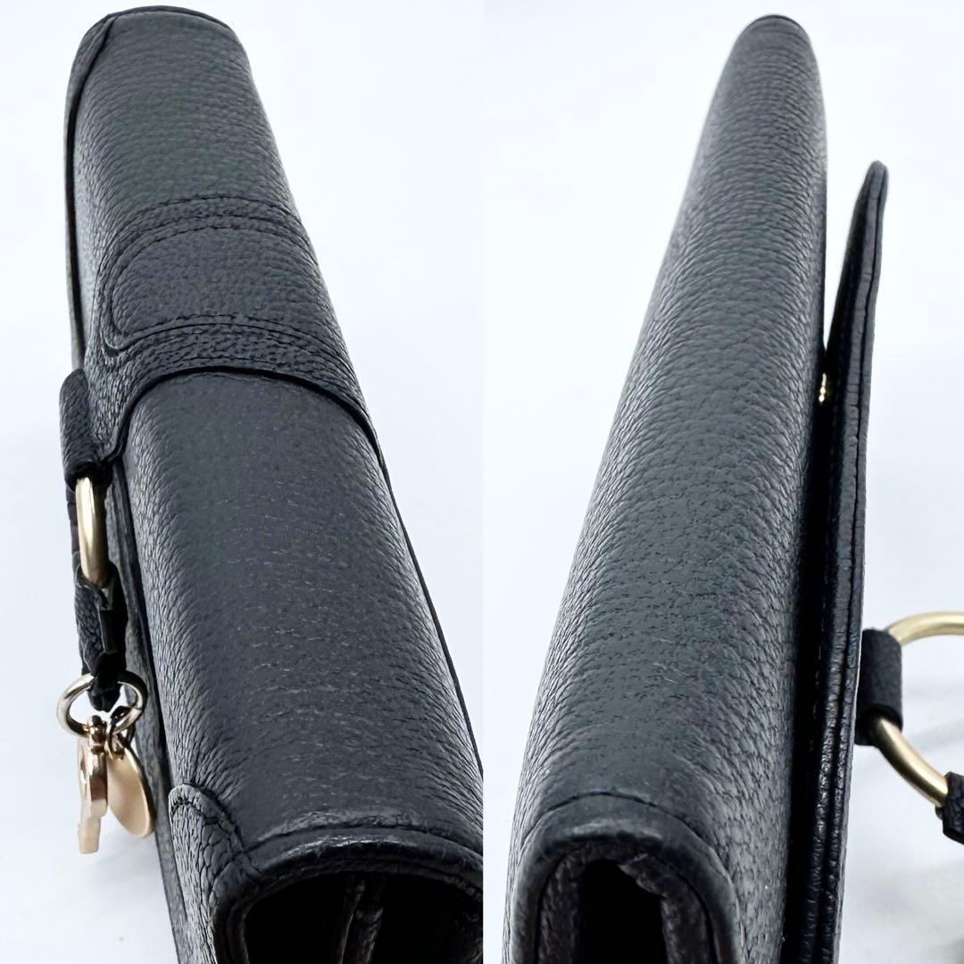 極美品✨See By Chloé Hana 長財布 フラップ しぼ革 ブラック