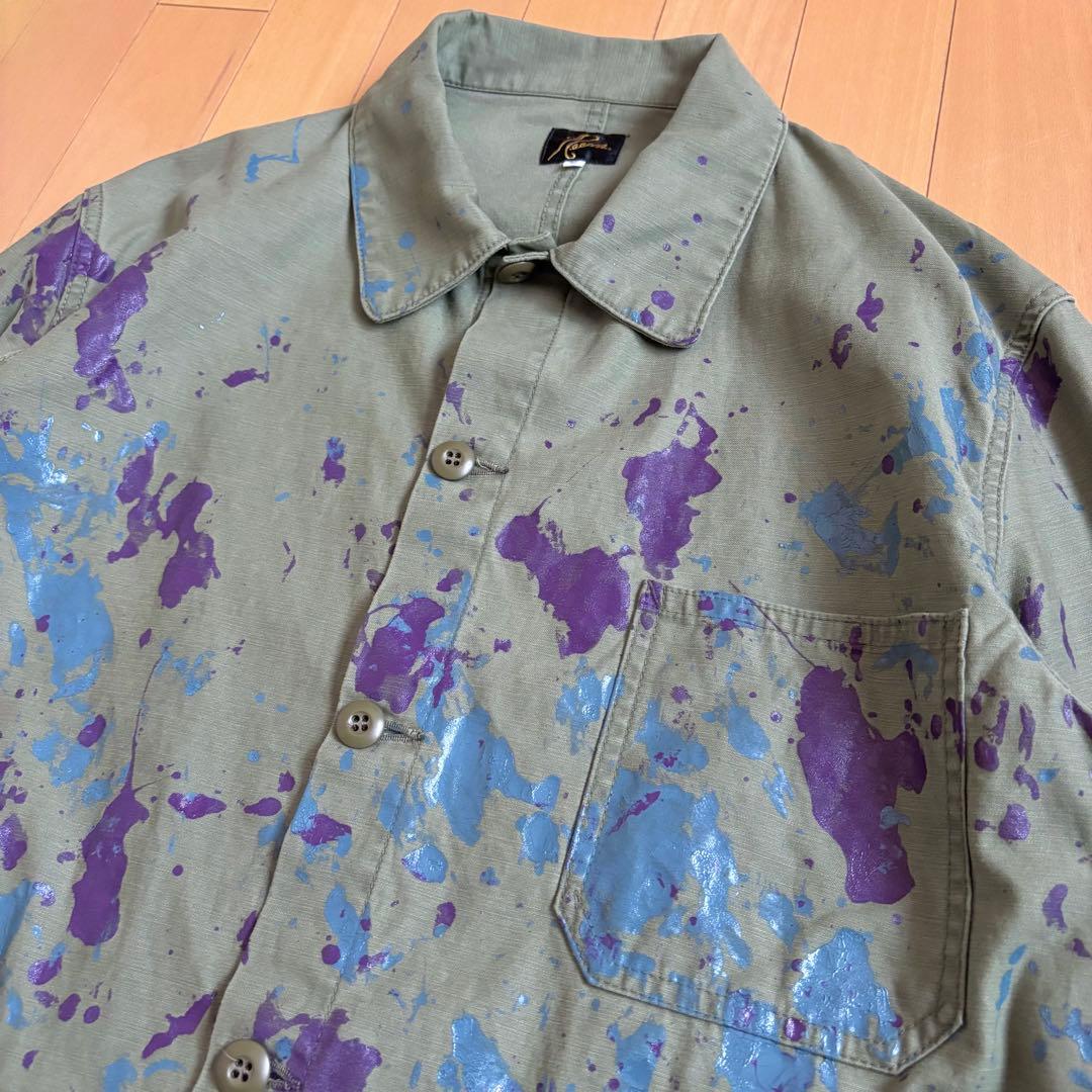 NEEDLES ニードルズ ジャケット カバーオール L カーキ ジャージ 長袖