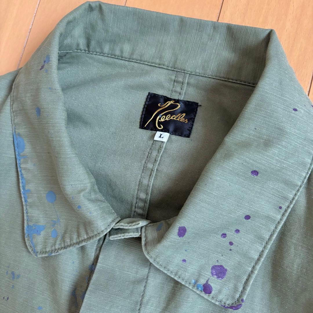 NEEDLES ニードルズ ジャケット カバーオール L カーキ ジャージ 長袖