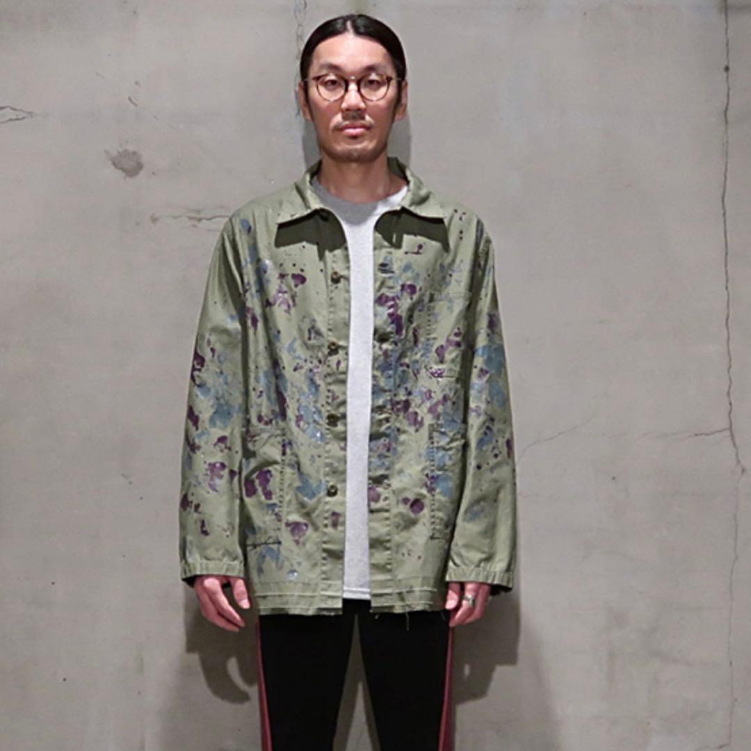 NEEDLES ニードルズ ジャケット カバーオール L カーキ ジャージ 長袖