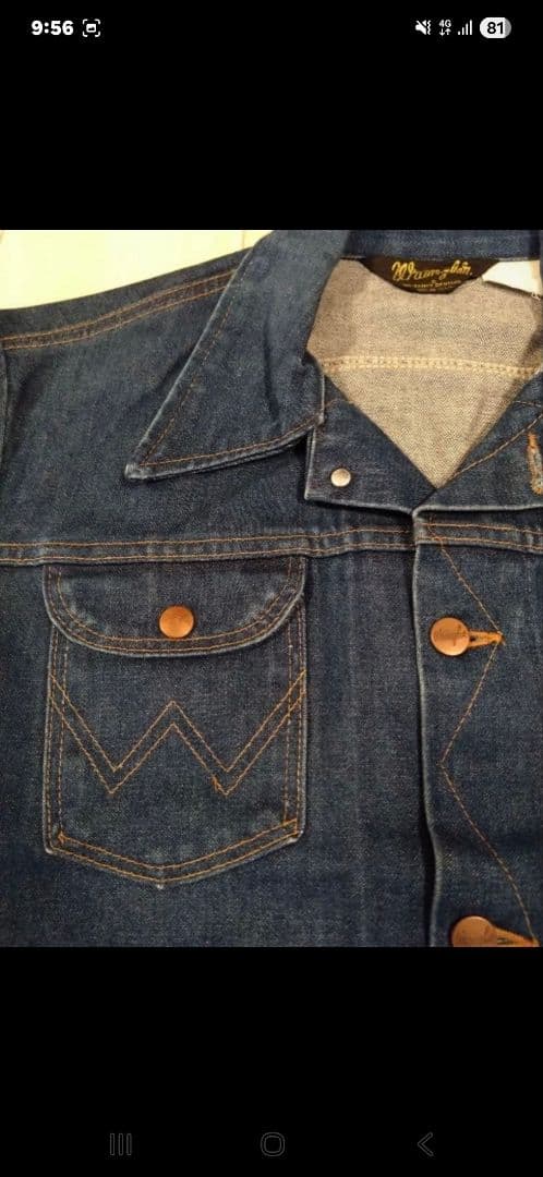 42 usa製 Wrangler 74126nv デニムジャケット