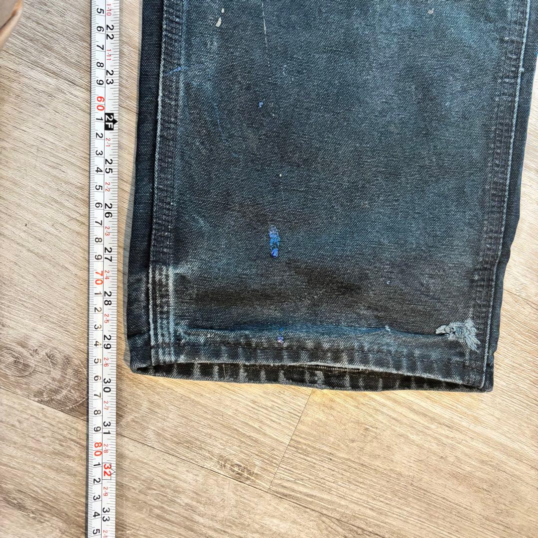 ち*お様 Carhartt B01 米国製 鉄黒フェード ダブルニーペンキ