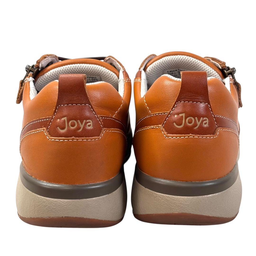 美品 ジョヤ 25 コンフォート スニーカー サイドジップ ブラウン 茶色